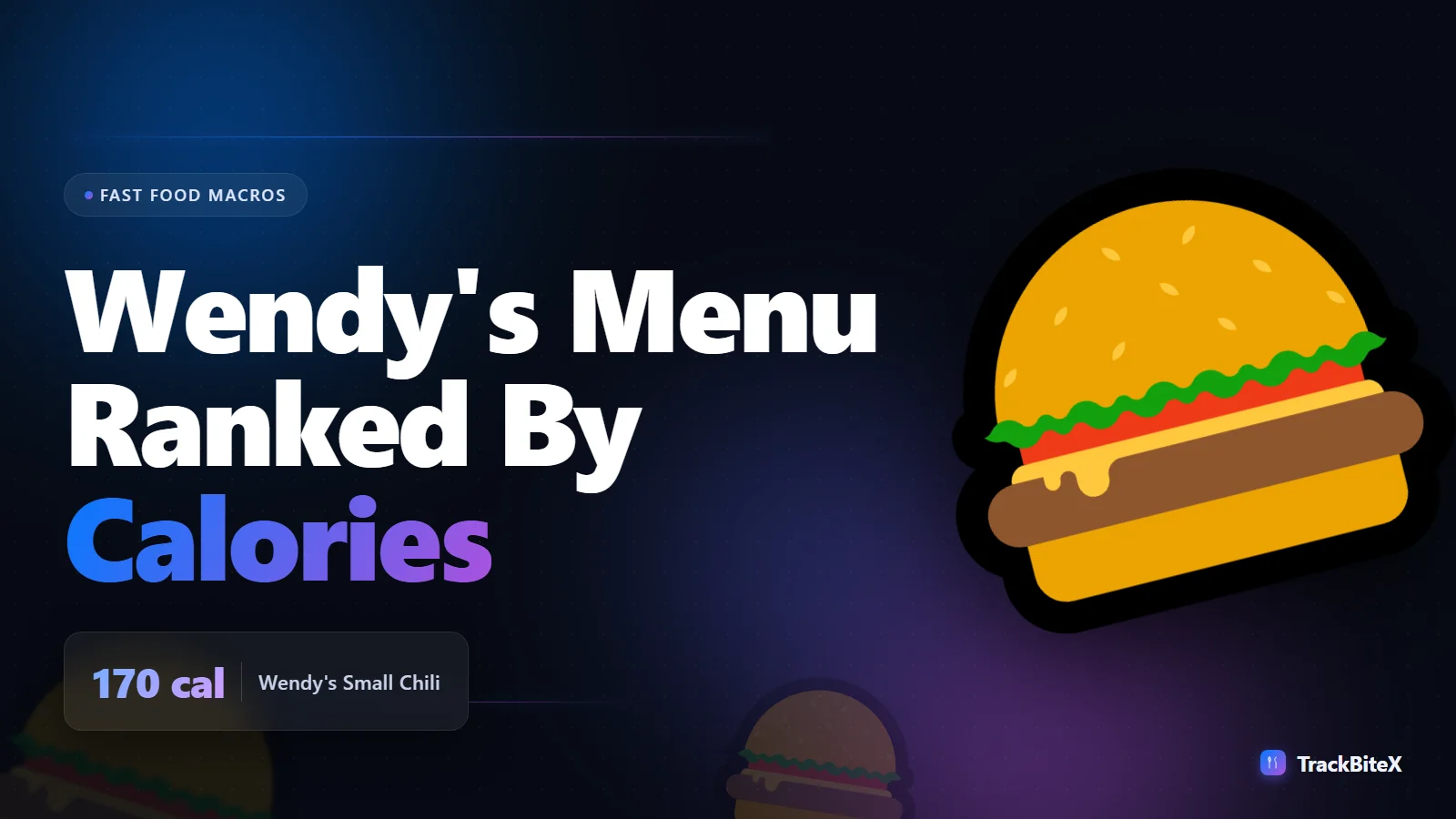 Wendy's Nutrition Breakdown: Every Menu Item Ranked by Calories
